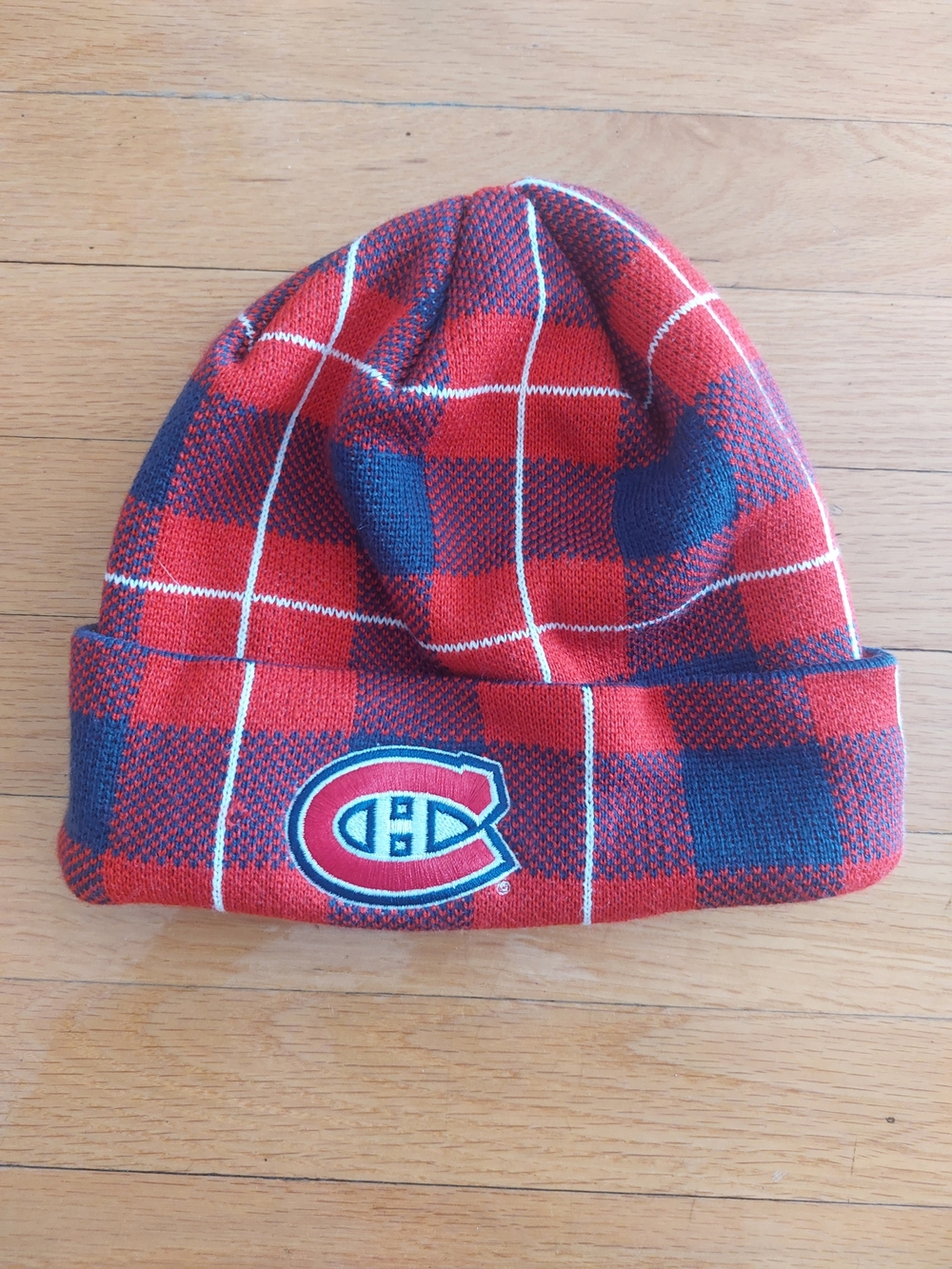 Montreal Canadiens Red & Blue Plaid Unisex Beanie